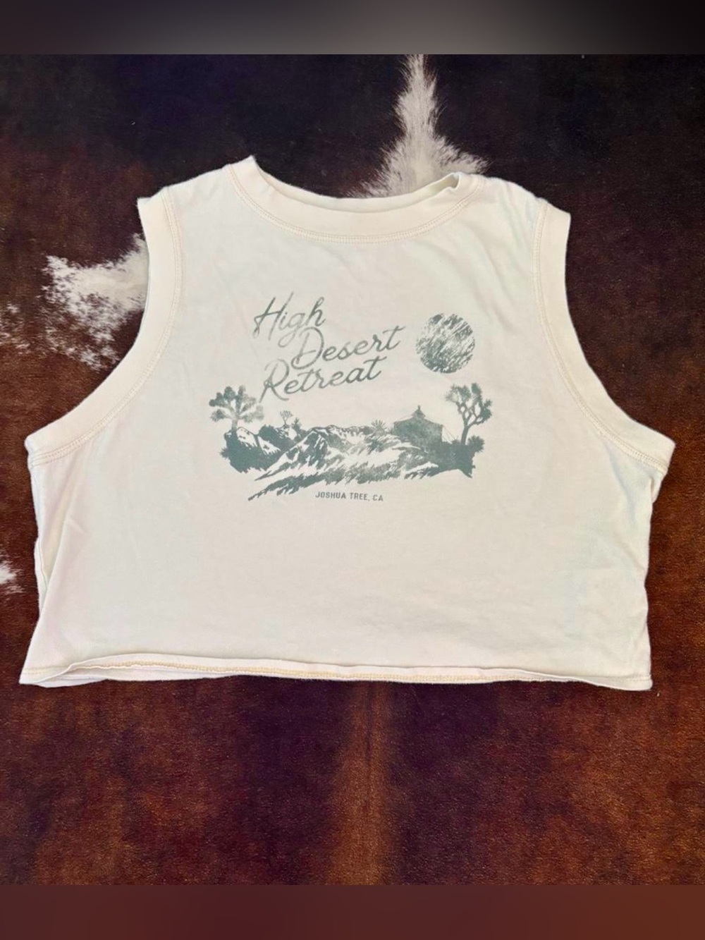 Spiritual Gangster High Desert Retreat Joshua Tree Cropped Muscle Tank M